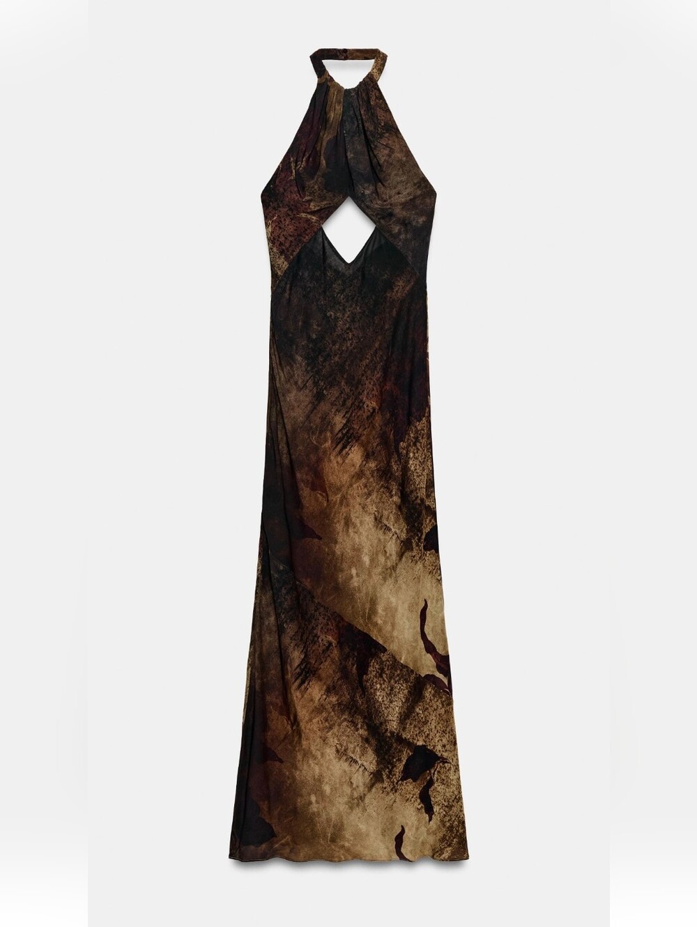 ZW COLLECTION PRINTED HALTER NECK DRESS
